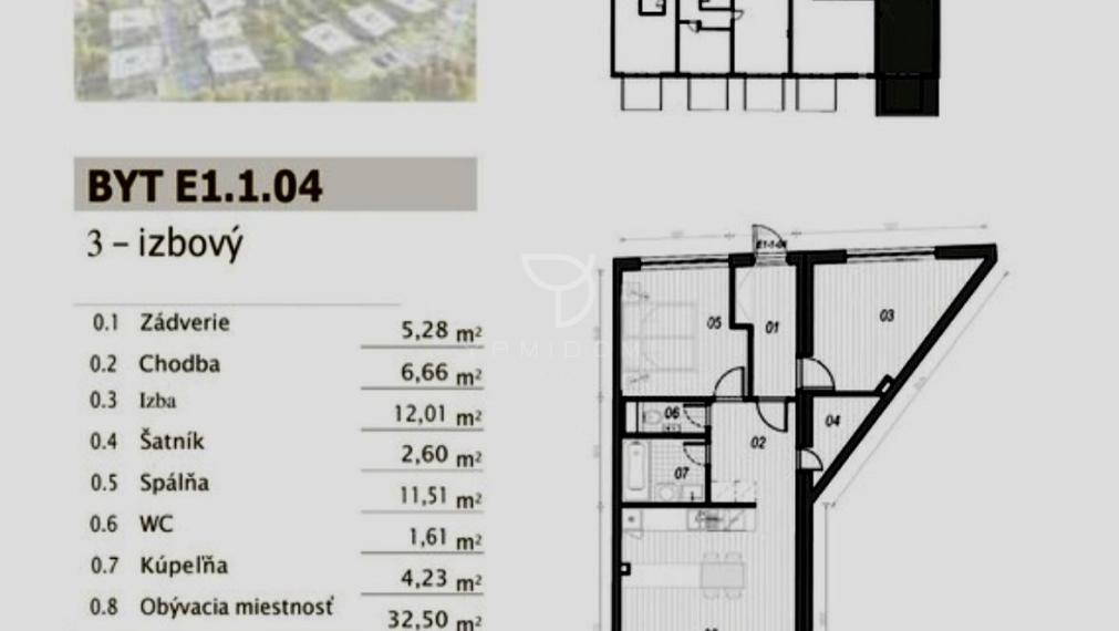 P E R L O V Á  |  3i byt 76m², terasa 10m², + záhrada 55m²  | BAV - JAROVCE